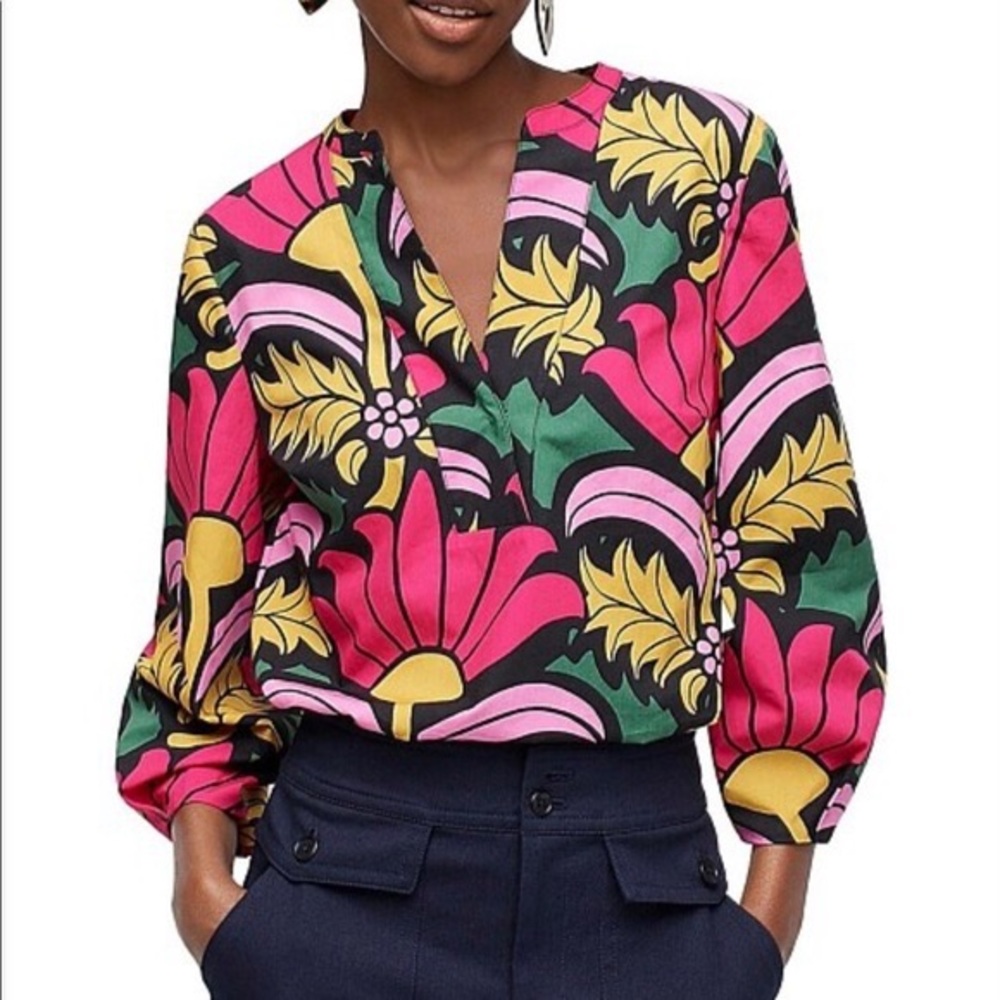 Jcrew Ratti Grandi Fiori Top